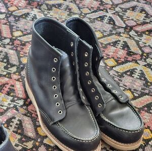 Red Wing Shoes Black Lace Up Boots